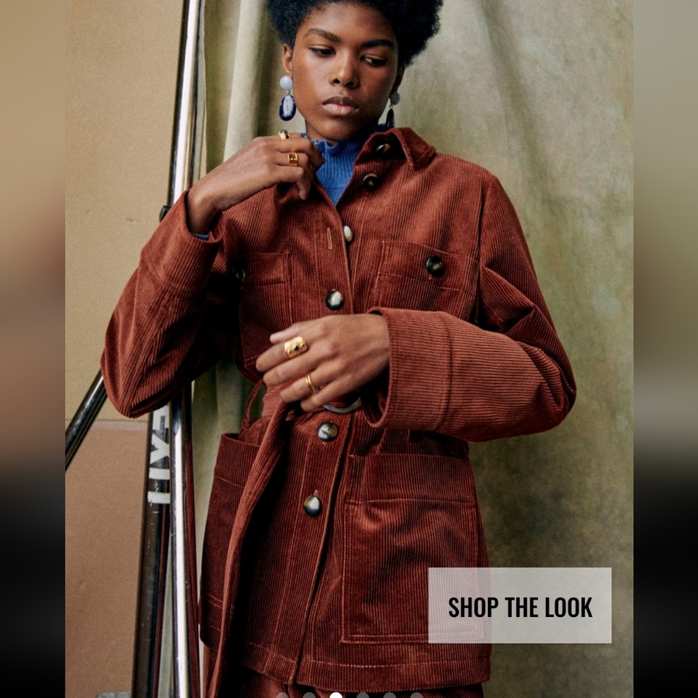 Sezane Madenn Brown Corduroy Jacket